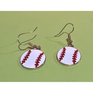 Baseball Earrings 3-D Enamel Baseball Earrings New!! Very Cool! Great Gift